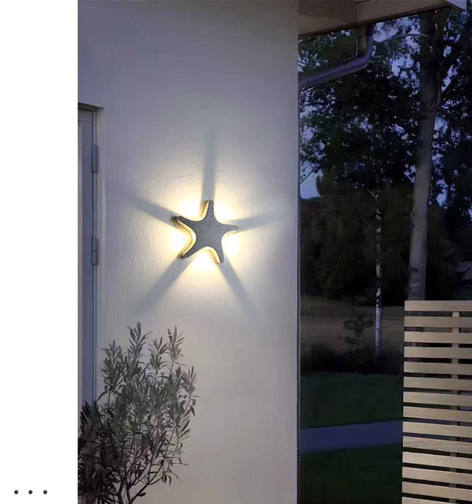 Quad Star Fish Led Elevation Outdoor Wall Light