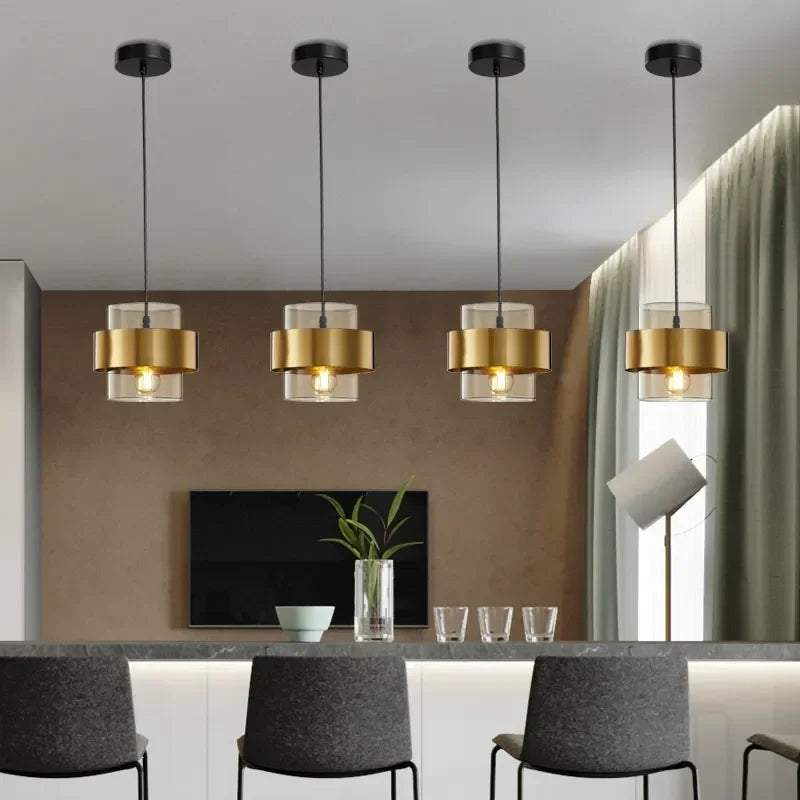 Brass Metallic Hanging Light