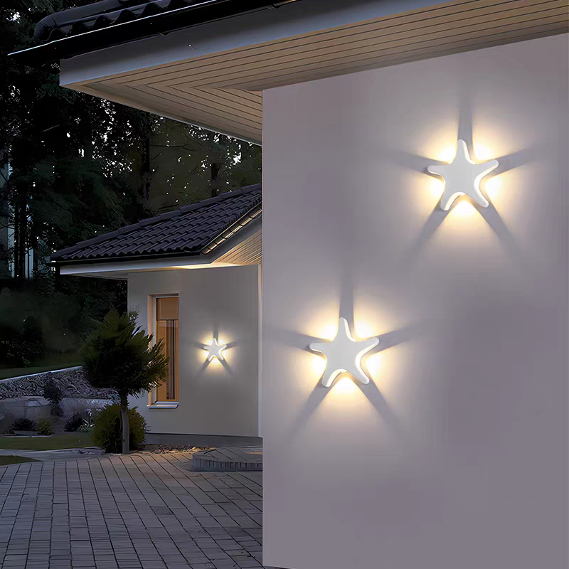 Quad Star Fish Led Elevation Outdoor Wall Light
