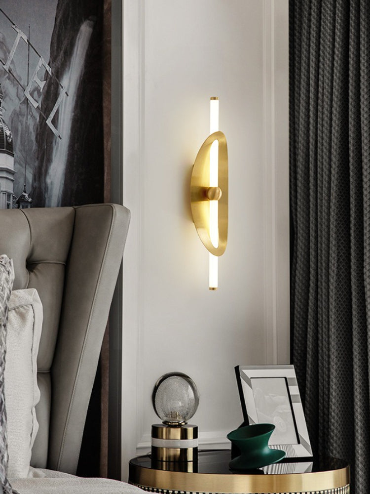 Metallic Straight Stick Glow Led Warm Walllight