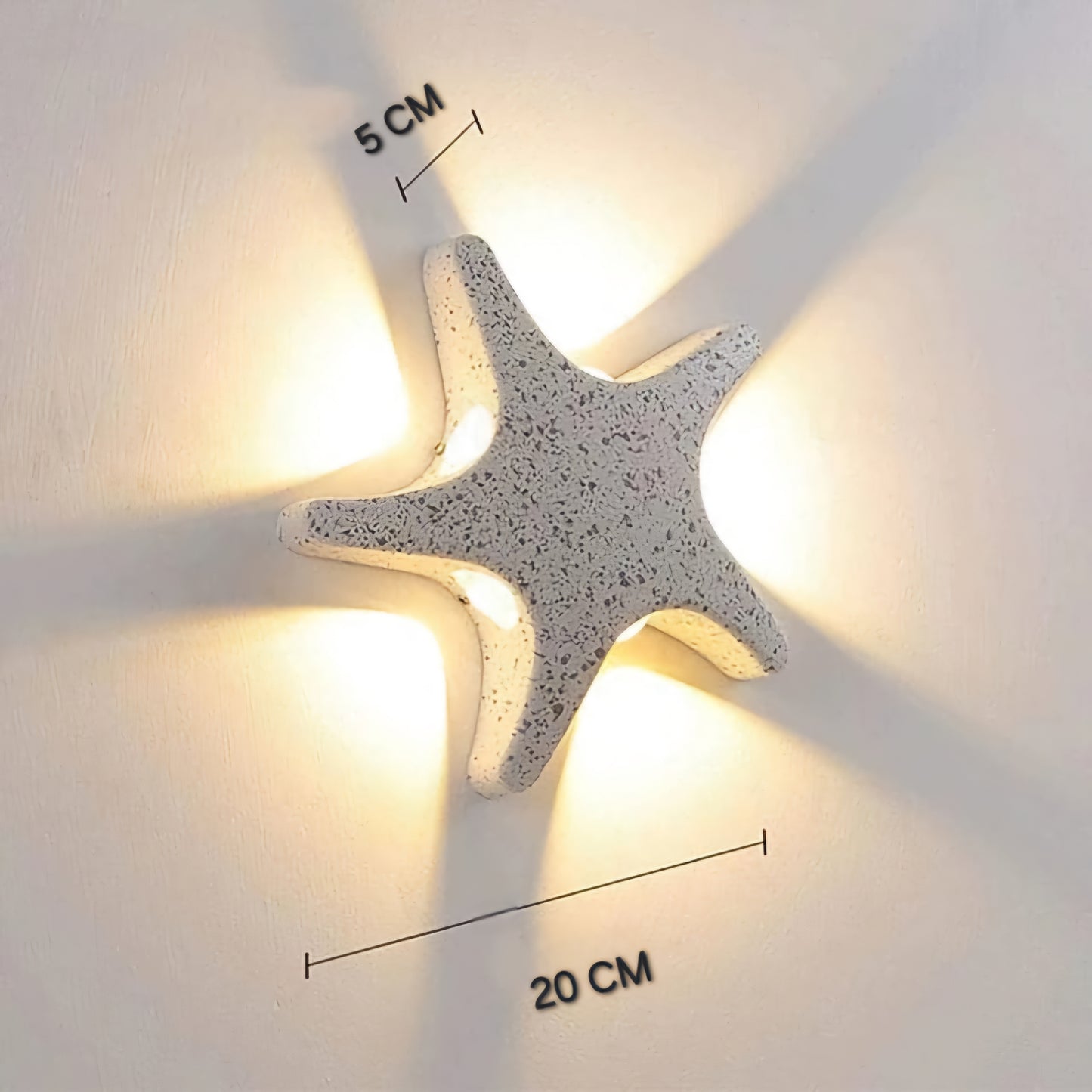 Quad Star Fish Led Elevation Outdoor Wall Light