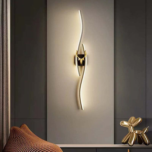 Long Markhor Black Led Walllamp