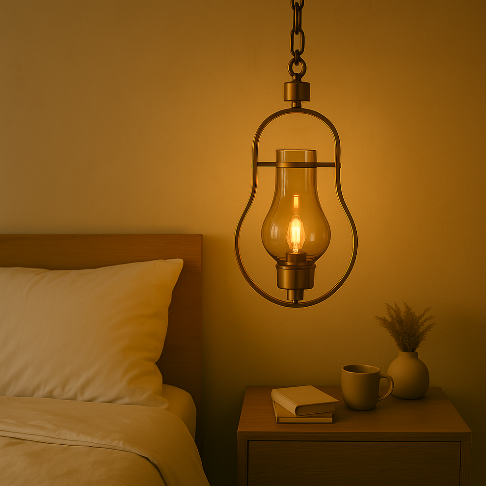 Golden Brass Antique Hanging Lamp