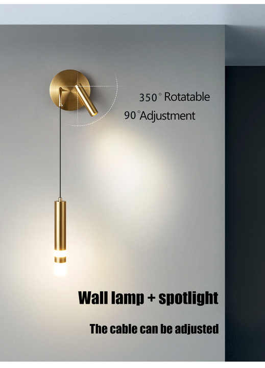 Designers Modern Acrylic Led Spot Wall Light