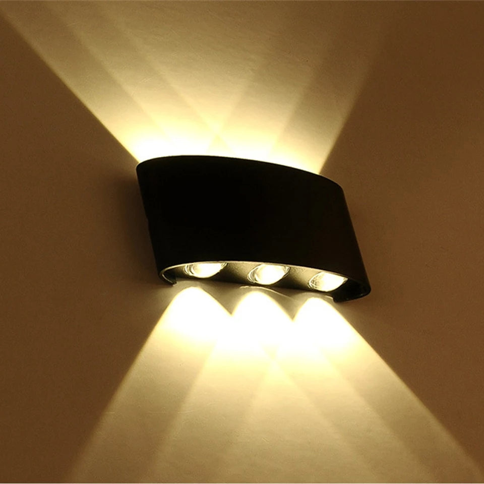 Led 6Wave Outdoor Waterproof Walllight