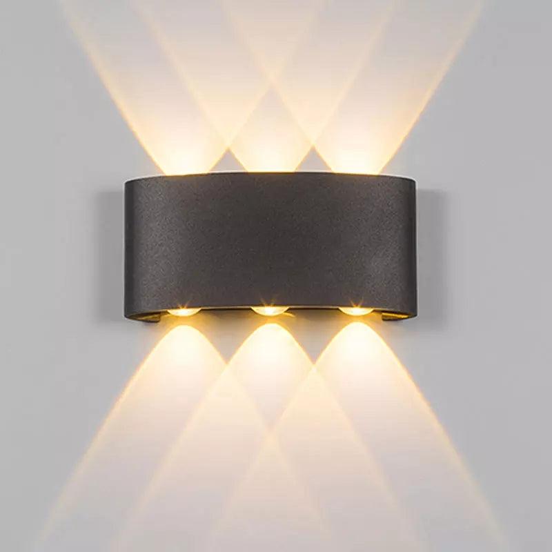 Led 6Wave Outdoor Waterproof Walllight