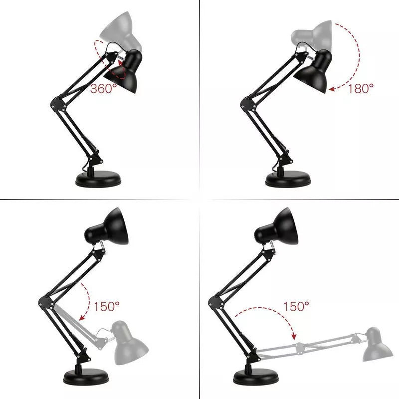 Table Study Lamp Black & White