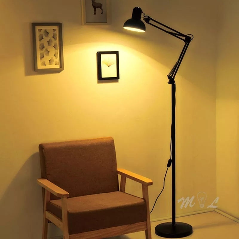 Study Black Rotatable Floor Lamp