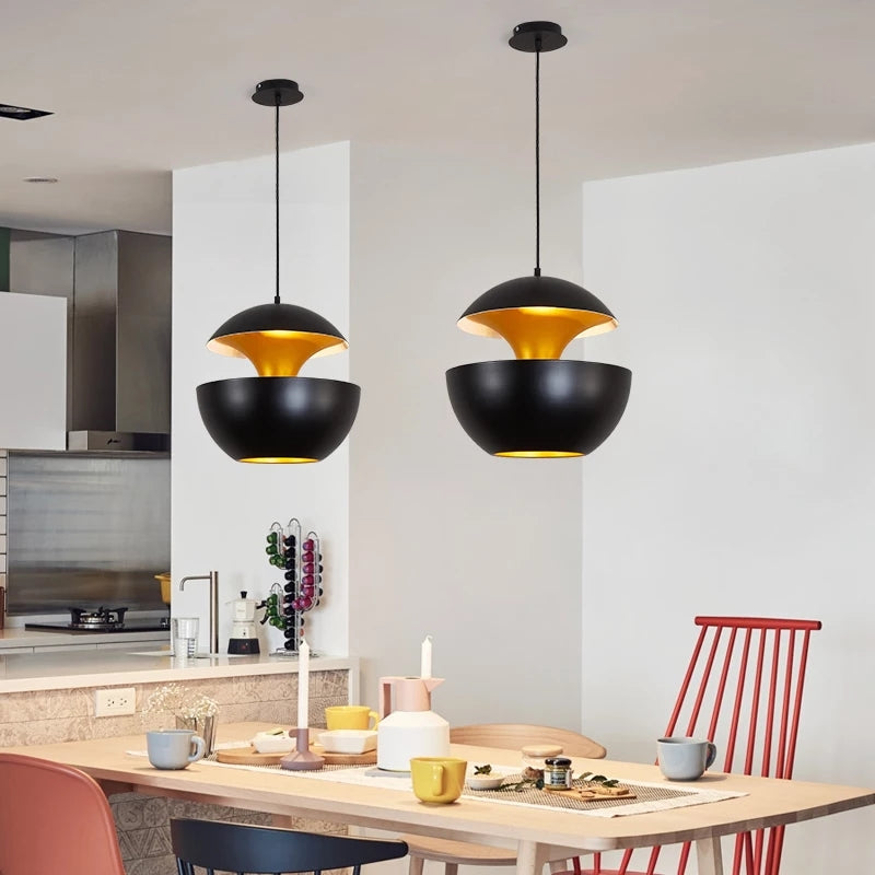 Modern Black Apple Hanging Light