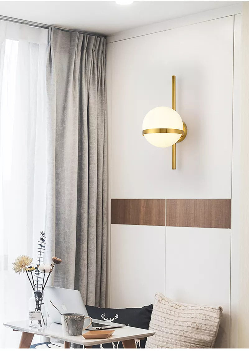Brass Metallic Antique Modern Walllight