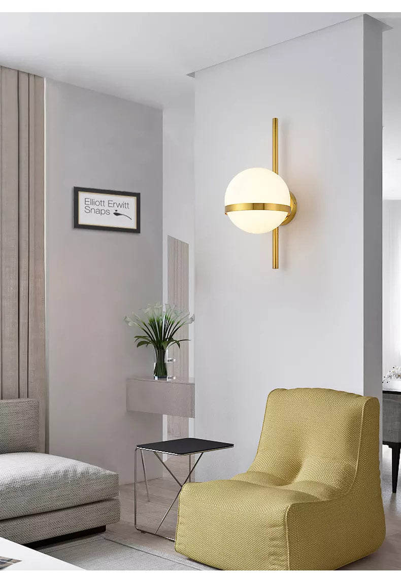 Brass Metallic Antique Modern Walllight