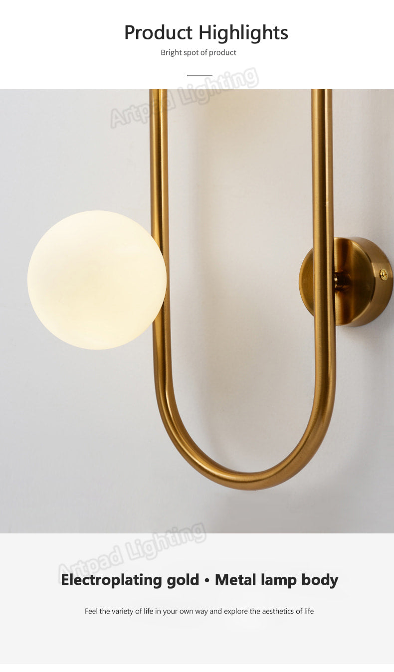 Long Brass Metallic Walllight