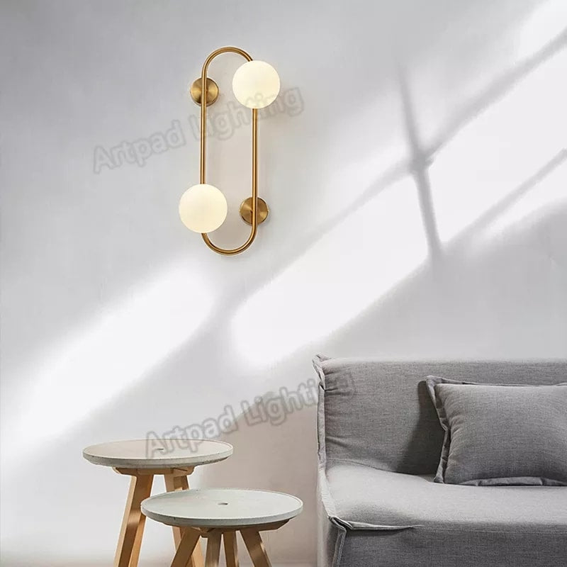 Long Brass Metallic Walllight