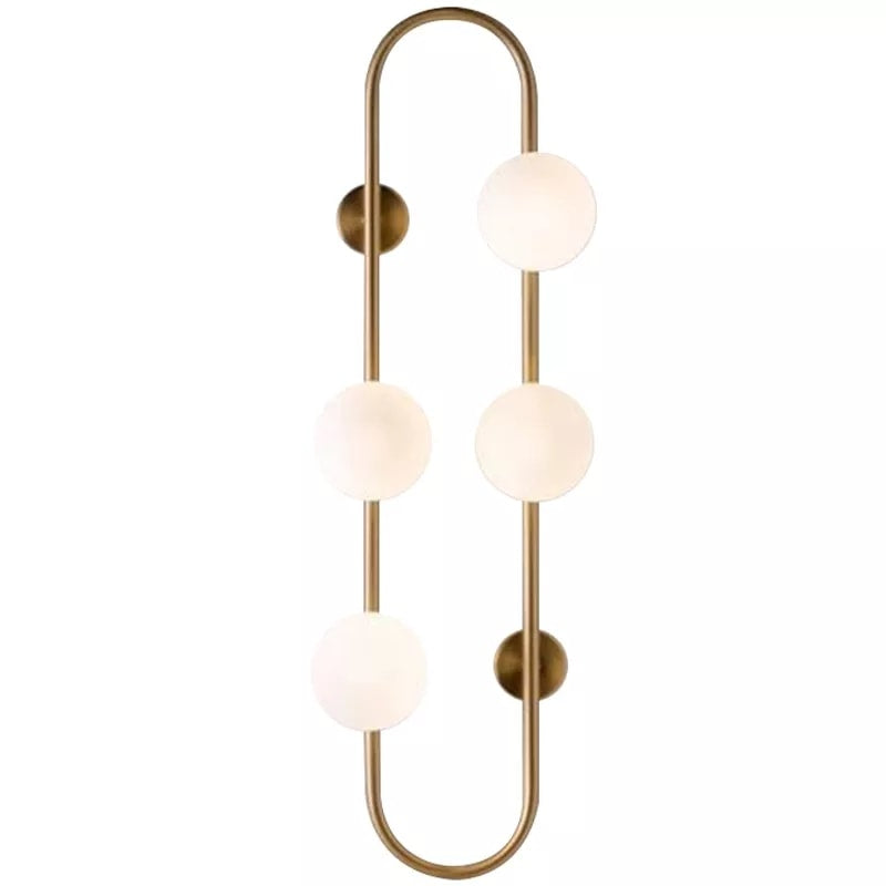 Brass Metallic Long Nordic Walllight