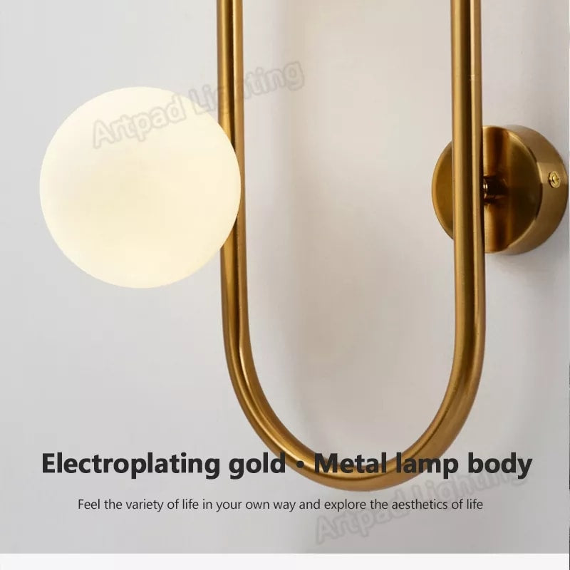 Long Brass Metallic Walllight