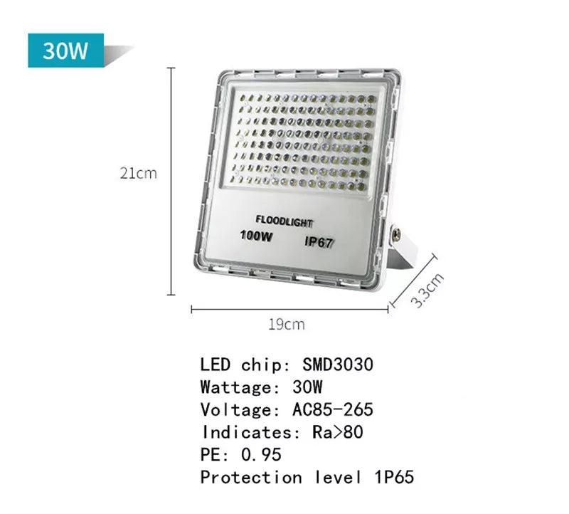 Led 100W Flood Light Unbreakable Waterproof IP65