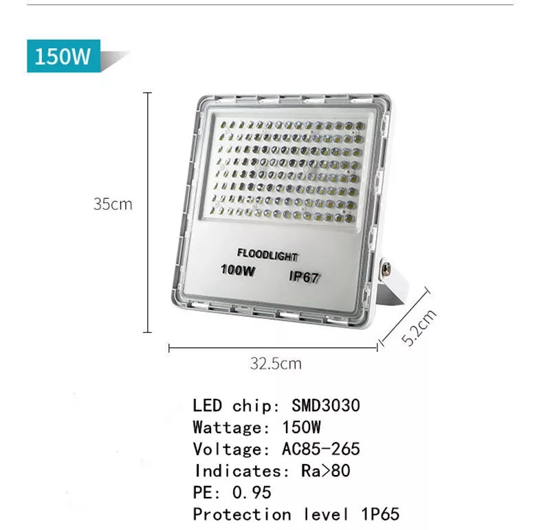 Led 100W Flood Light Unbreakable Waterproof IP65