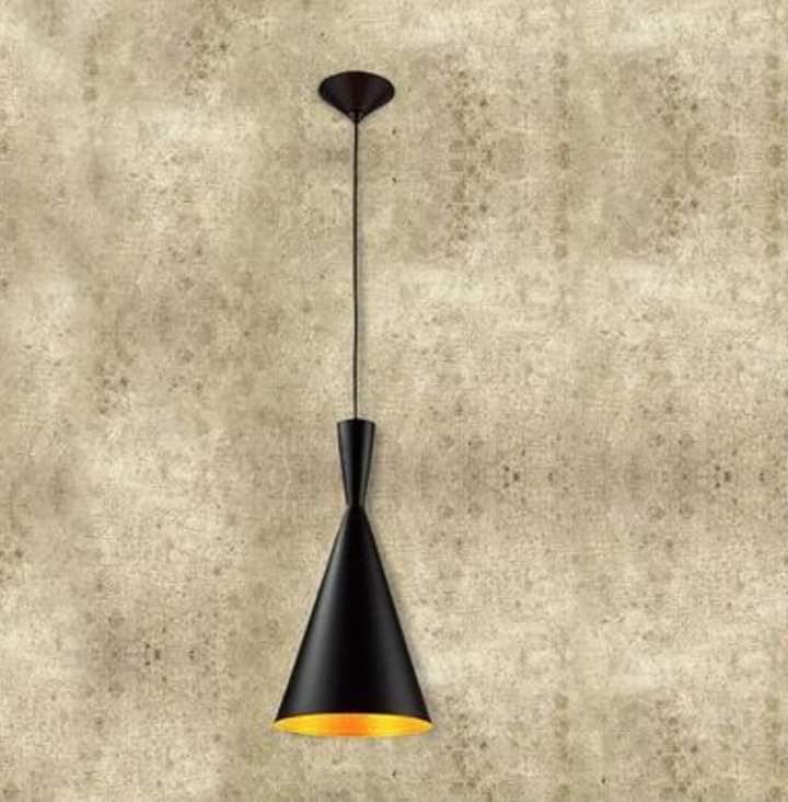 Black Torch Single Hanging Light