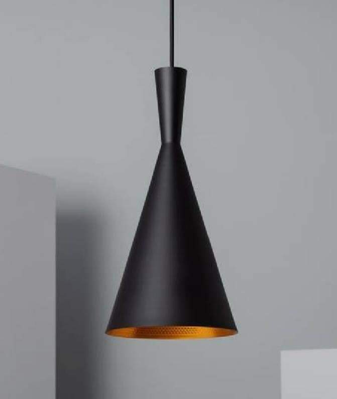 Black Torch Single Hanging Light