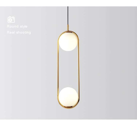 Double Globe Golden  Up Down Hanging Light