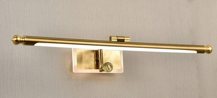 Led Brass Metallic Golden Picture Mirror Light