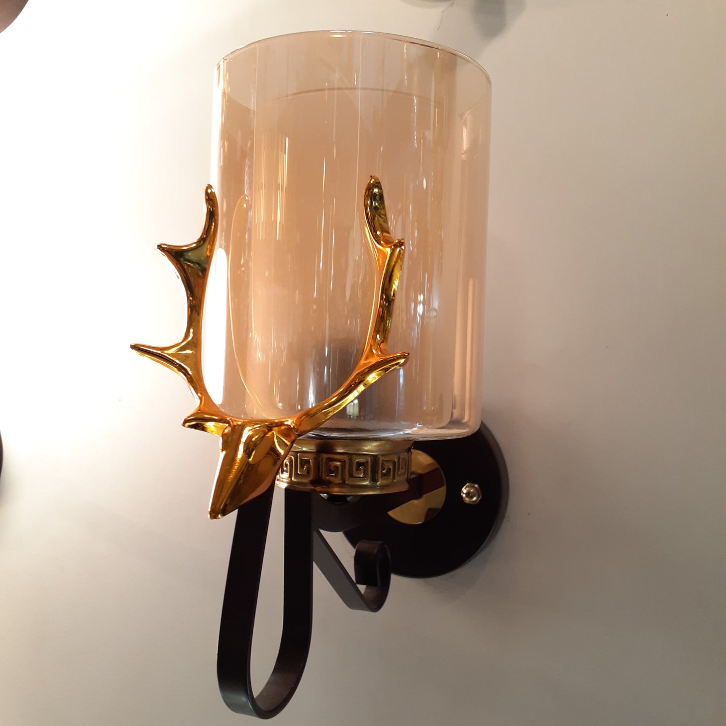 Deer Scripture Golden Walllight