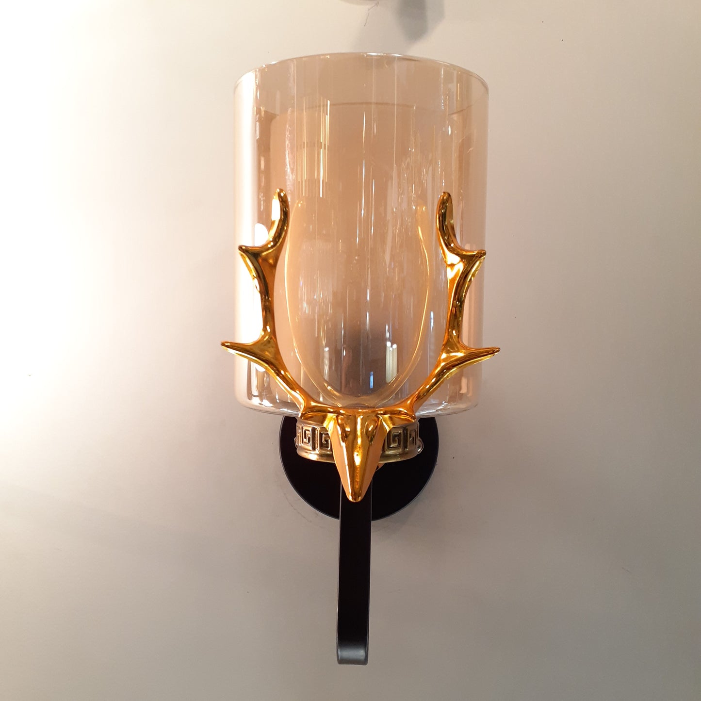 Deer Scripture Golden Walllight