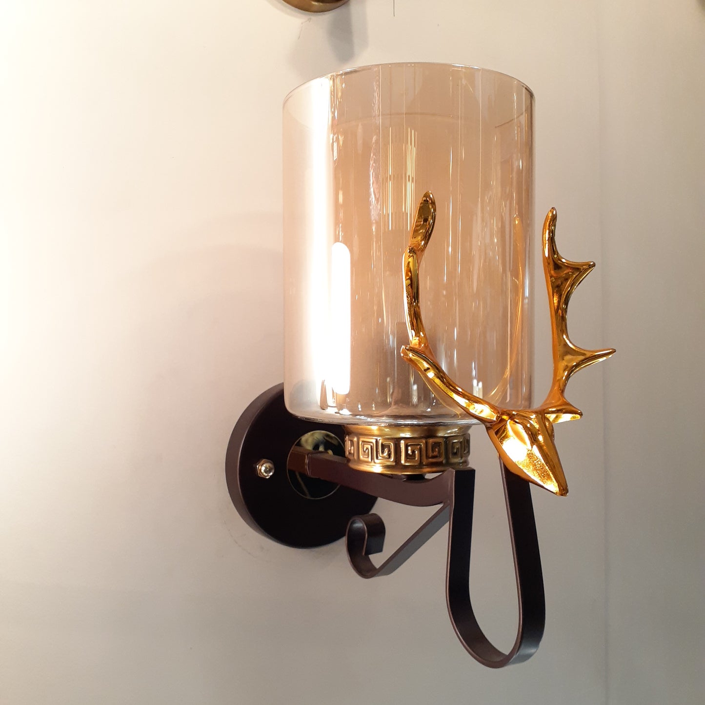 Deer Scripture Golden Walllight