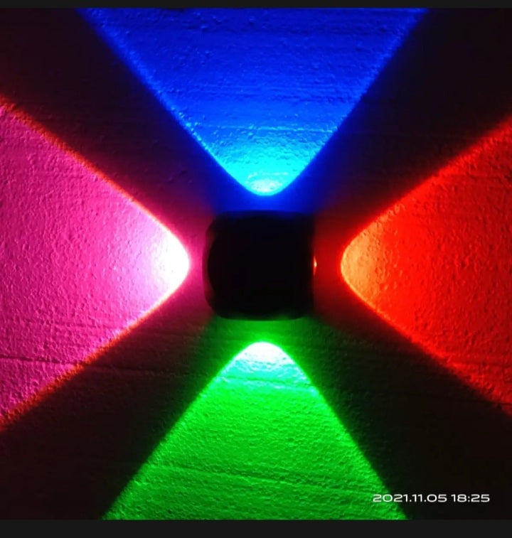 Led 4 Sided RGB Waterproof Wallight