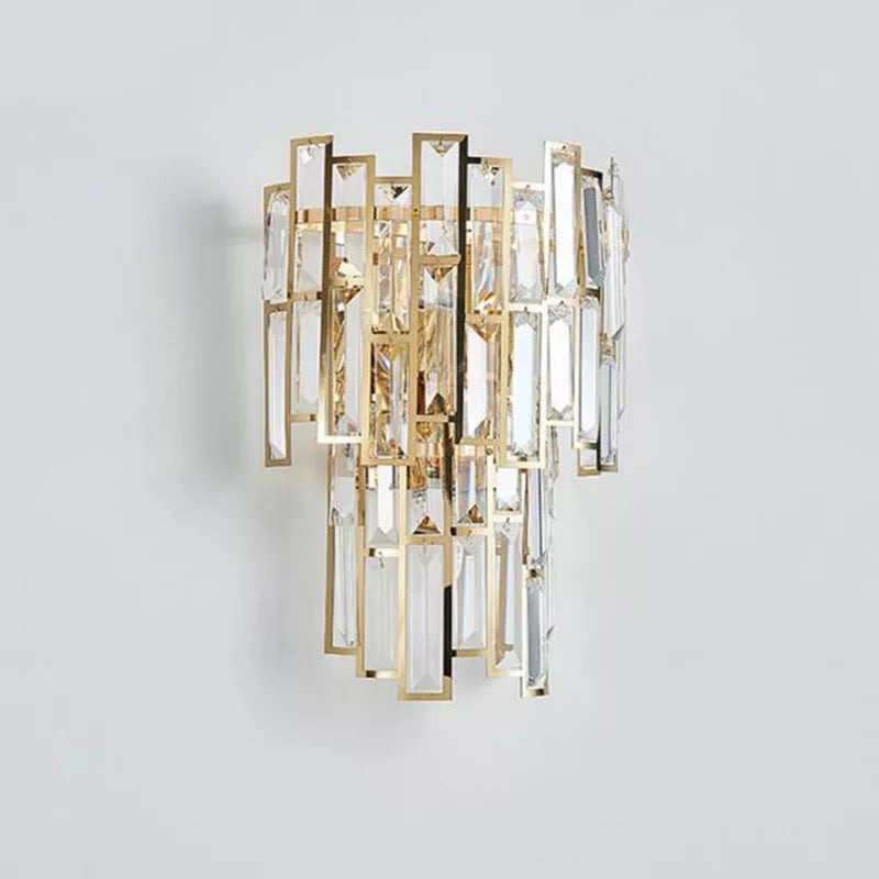 Crystal Brass Modern Wall Light