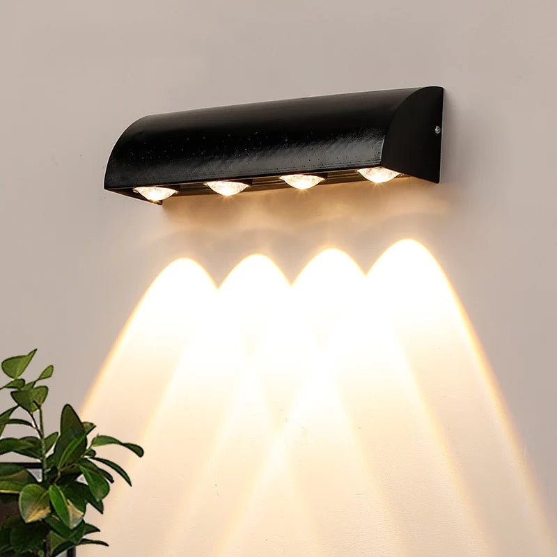 Black One Sided Outdoor WallLamp