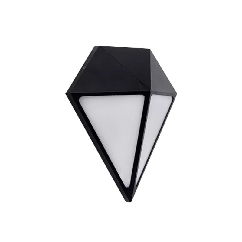 Triangular Black Outdoor Wall Light