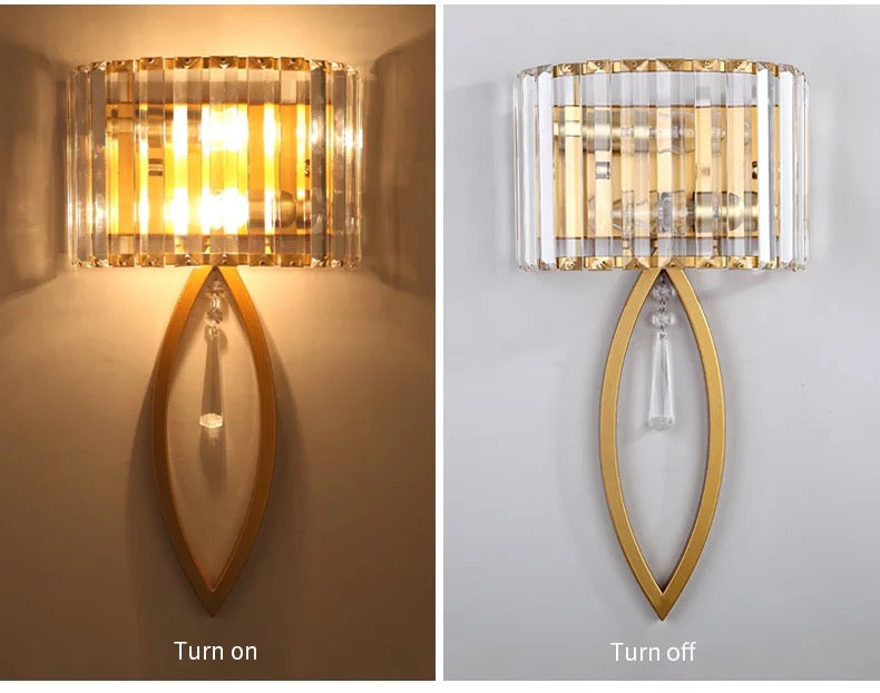 Crystal Golden Modern Walllight