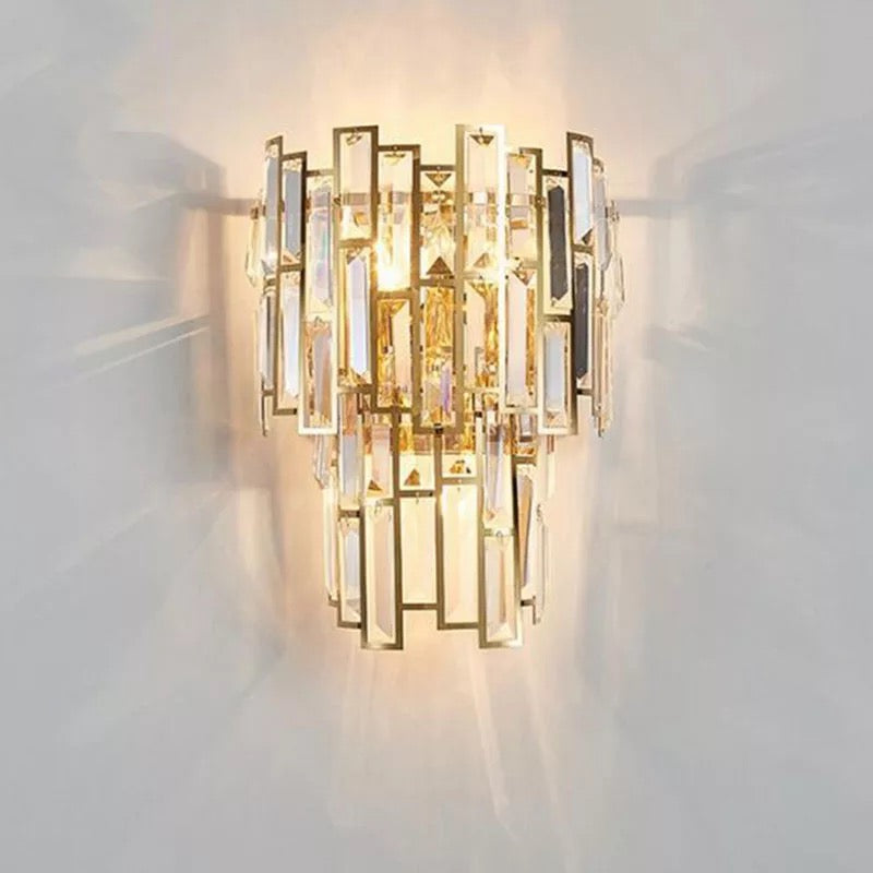 Crystal Brass Modern Wall Light