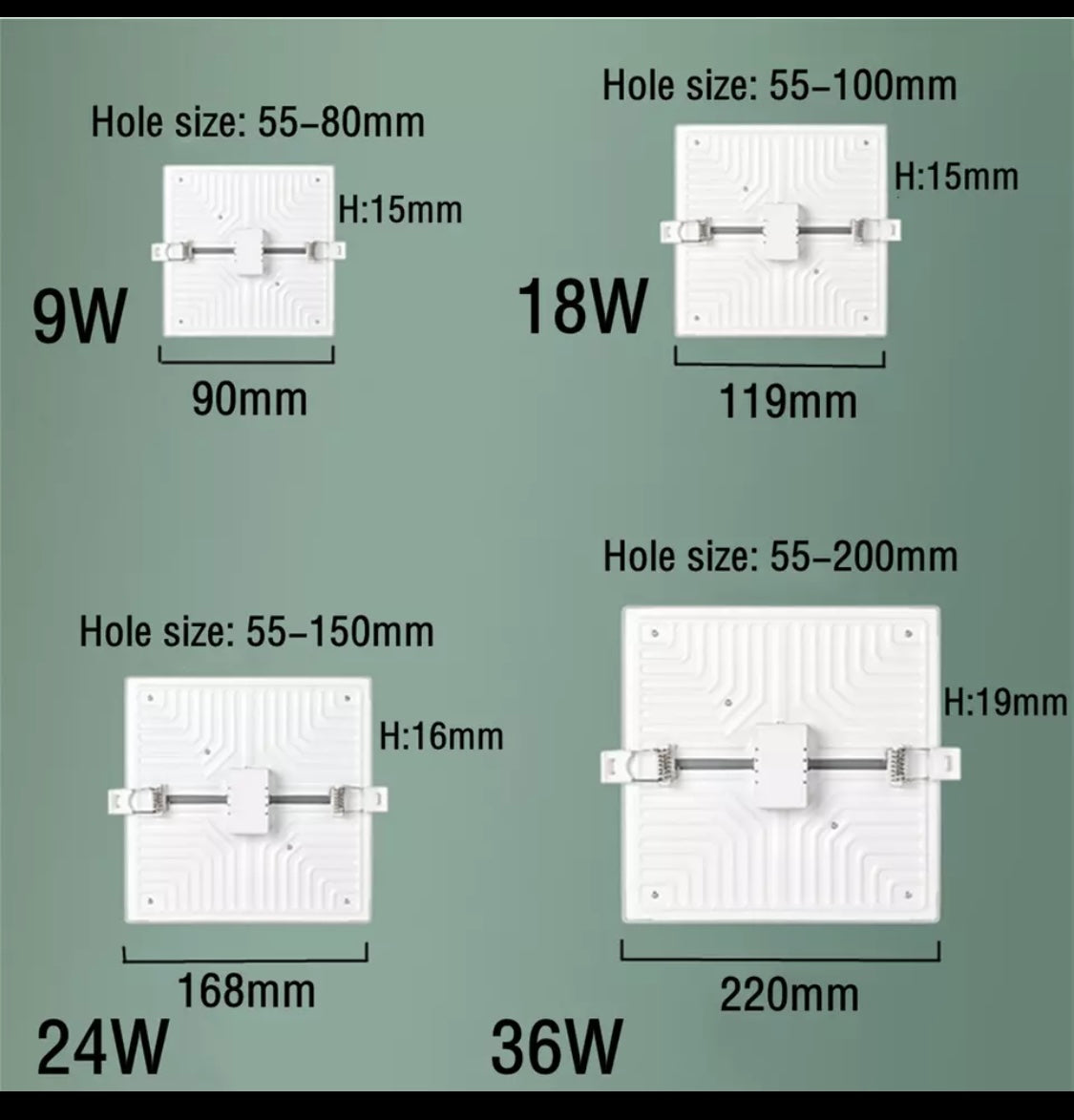 Led Ice Pannel Concelled Light